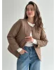 Куртка демісезонна на кнопках коричнева “onesize”