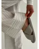 Костюм смужка тонка котон Сорочка та Штани молоко/чорний
