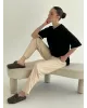 Футболка з білим кантом чорна, onesize