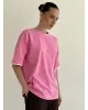 Футболка з білим кантом рожева, onesize