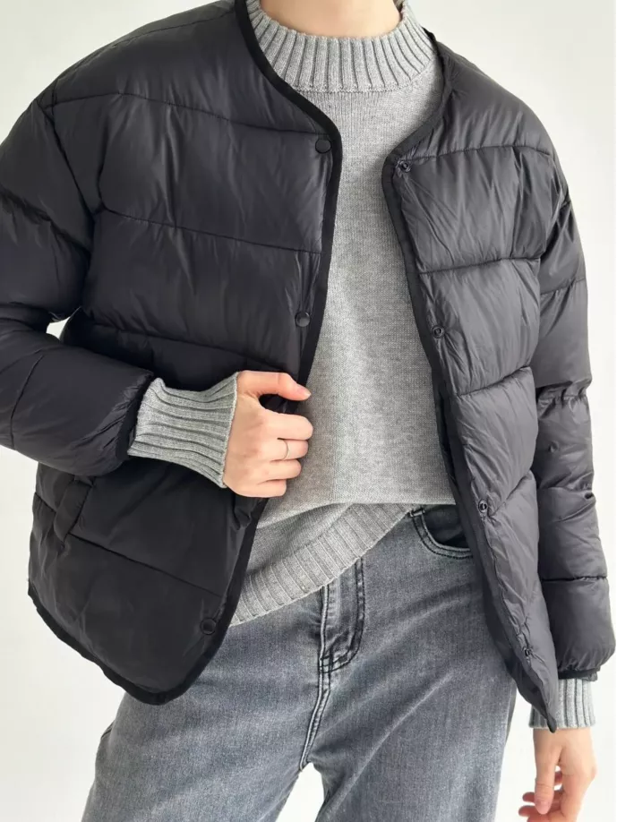 КУРТКА СТЬОБАНА ДУТА ЧОРНА “ONESIZE”