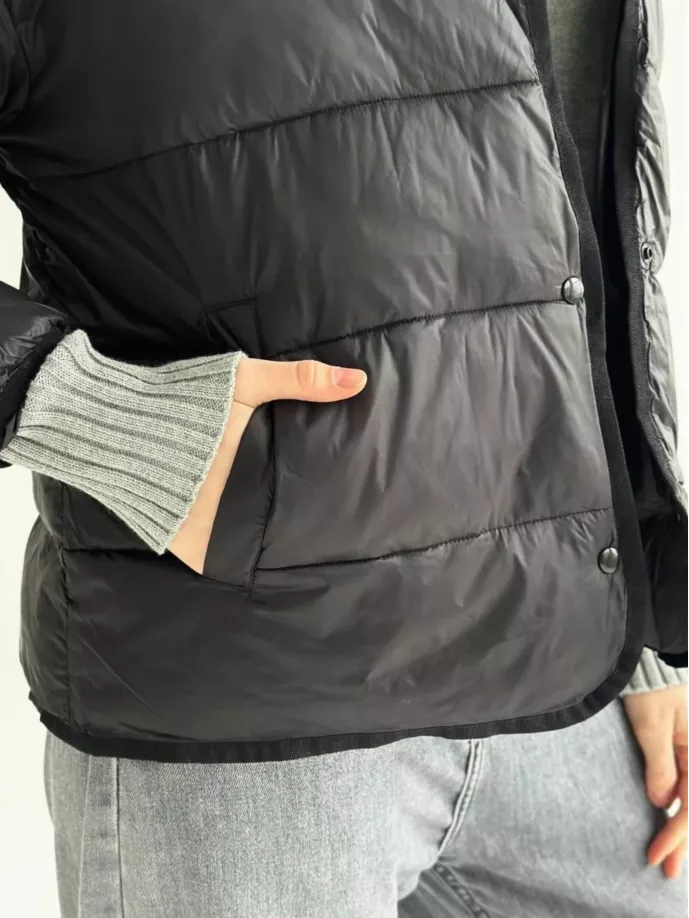 КУРТКА СТЬОБАНА ДУТА ЧОРНА “ONESIZE”