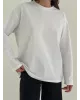 Лонгслів з білим кантом білий, onesize