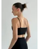 Yoga топ з тонкими бретелями чорний