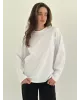 Лонгслів з білим кантом білий, onesize