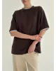 Футболка з білим кантом коричнева, onesize