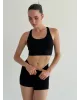 Yoga топ з перехресними бретелями чорний