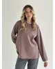 Лонгслів з білим кантом капучино, onesize