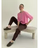 Футболка з білим кантом рожева, onesize