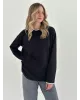 Лонгслів з білим кантом чорний, onesize