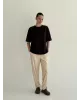 Футболка з білим кантом коричнева, onesize