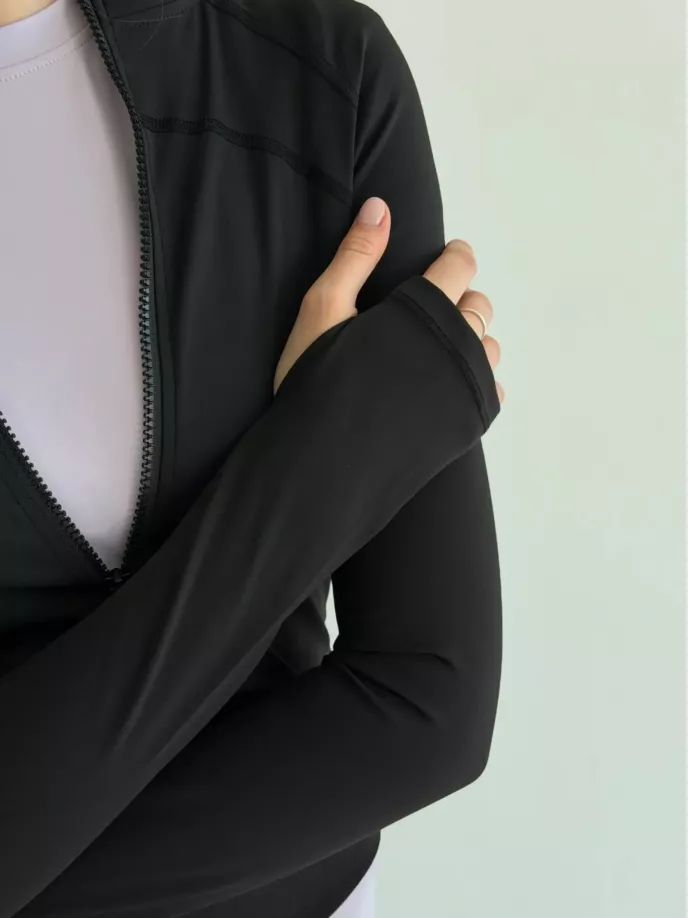 Yoga кофта на блискавці чорна