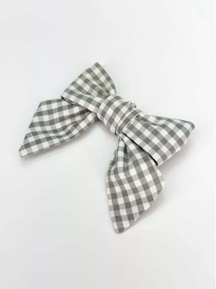 Бантик для волосся сіра клітинка