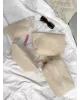 Косметичка вафля мала трикутна молочного кольору
