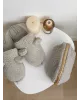 Набір косметичок TEDDY світло-сірого кольору (4 шт.)