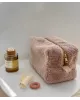 Косметичка TEDDY пудрового кольору середня квадрат