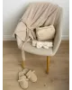 Косметичка TEDDY бежевого кольору середня квадрат